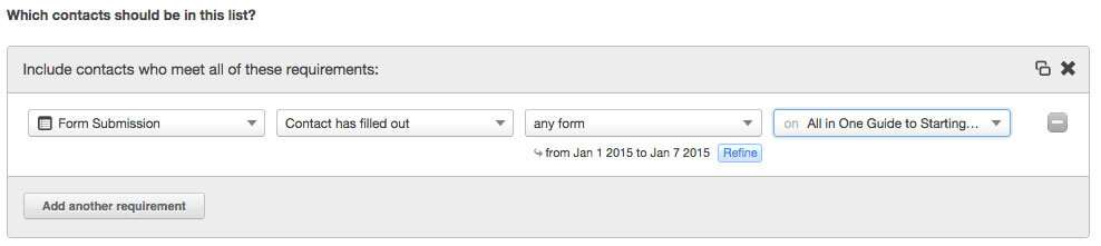 list contact add form